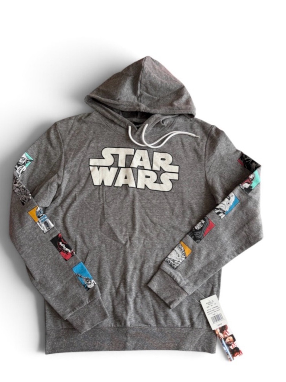 Star Wars Men's Gray Pullover Hoodie Sweatshirt Size Small NWT Disney Darth Yoda